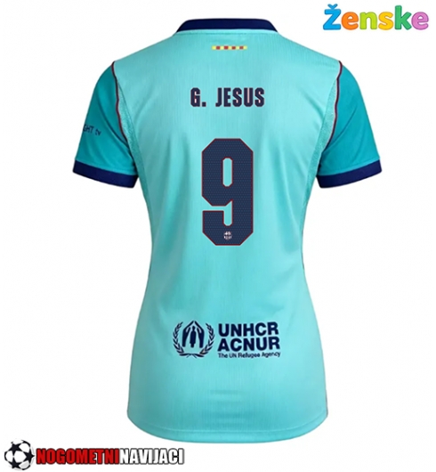 Ženske Nogometnih dresov Barcelona Gabriel Jesus #9 Tretji 2026-27 Kratki rokavi Ženske Nogometnih dresov Barcelona Gabriel Jesus #9 Tretji 2026-27 Kratki rokavi